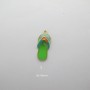 2 pcs Shoe pendant 8x20mm stainless steel gold-plated