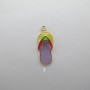 2 pcs Shoe pendant 8x20mm stainless steel gold-plated