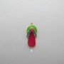 2 pcs Shoe pendant 8x20mm stainless steel gold-plated