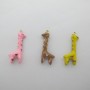 2 pcs Pendentif girafe 10x24mm en inox doré