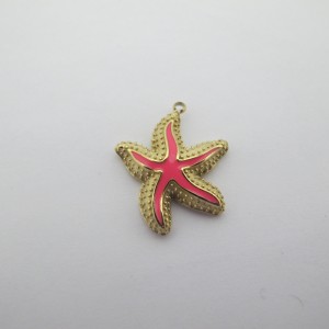 2 pcs Pendentif étoile de mer 21x24mm en inox doré
