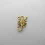 2 pcs Pendentif scorpion 10x16mm en inox doré