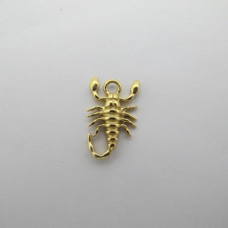 2 pcs Pendentif scorpion 10x16mm en inox doré