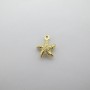2 pcs Pendentif étoile de mer 12x15mm en inox doré