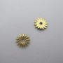 2 pcs Intercalaire marguerite 12mm en inox doré