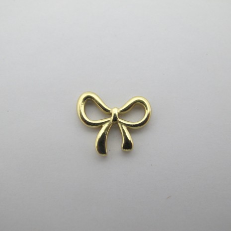 2 pcs Intercalaire noeud 13x16mm en inox doré