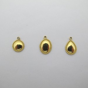 2 pcs sequins en inox doré