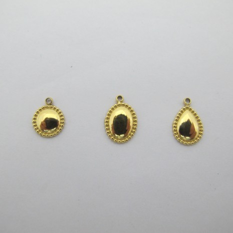 2 pcs sequins en inox doré