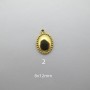 2 pcs golden stainless steel sequins