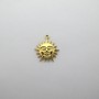 2 pcs Pendentif soleil 13 x15mm en inox doré