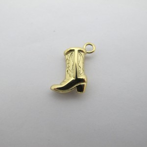 2 pcs Pendentif botte 11x15mm en inox doré