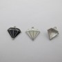 30 pcs diamond pendants 16x16mm in zamac