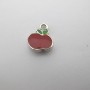 25 pcs apple pendants 13x16mm in zamac