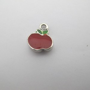 25 pcs apple pendants 13x16mm in zamac