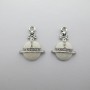 30 pcs saturn pendants 13x19mm in zamac