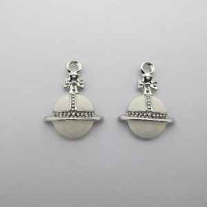 30 pcs saturn pendants 13x19mm in zamac
