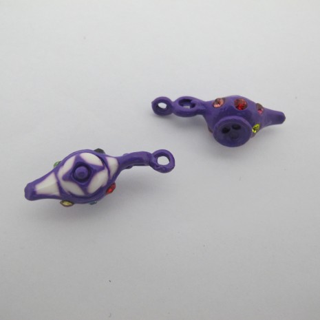20 Pendants magic lamp 10x26mm in zamac
