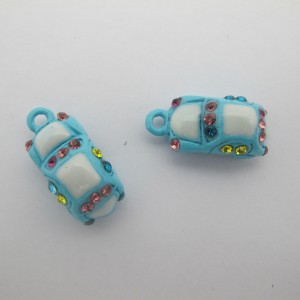 20 Car pendants 10x23mm in zamac