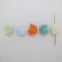 10 Ceramic snail beads 12x15mm