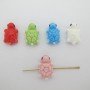 10 Ceramic turtle beads 12x19mm