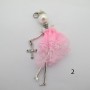 2 pcs Pendants doll 11cm silver plated