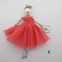 2 pcs Pendants doll 11cm silver plated