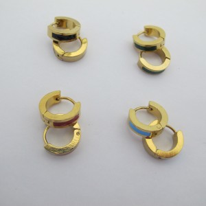 10 pcs Enameled 13mm stainless steel escutcheons