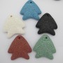 1 pcs lava stone pendant fish 53mm