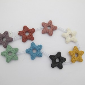 8 pcs lava stone star 35mm
