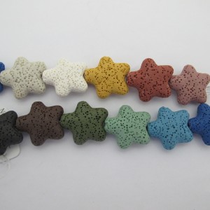 21 pcs lava stone star 20mm