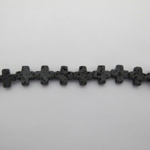 42 pcs lava stone cross 9x9 mm
