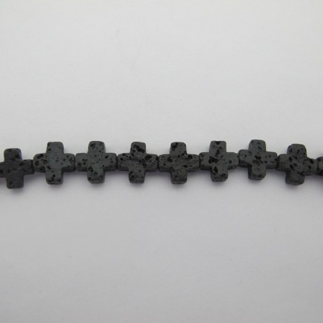 42 pcs lava stone cross 9x9 mm