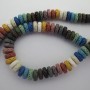 120 pcs Heishi lava stone 4x8mm