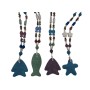 1 pcs lava stone pendant fish 53mm