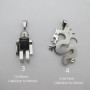 Pendentif argenté en acier inoxydable x1pcs