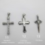 Pendentif argenté en acier inoxydable x1pcs