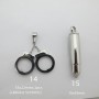 Pendentif argenté en acier inoxydable x1pcs