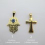 Pendentif doré en acier inoxydable x1pcs