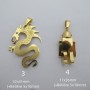 Pendentif doré en acier inoxydable x1pcs