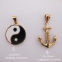 Pendentif doré en acier inoxydable x1pcs