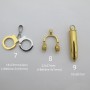 Pendentif doré en acier inoxydable x1pcs