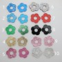 10 pcs Fleur acétate pailletée 26mm