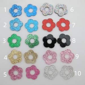 10 pcs Fleur acétate pailletée 26mm