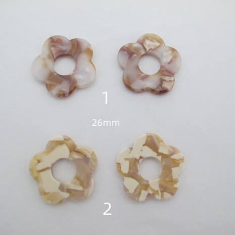 10 pcs Acetate flowers 26mm