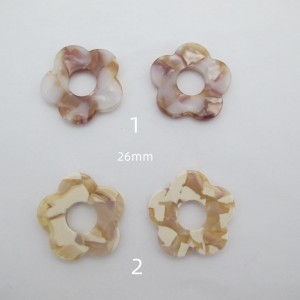 10 pcs Fleurs acétate 26mm