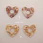 10 pcs coeur acétate 25x27mm