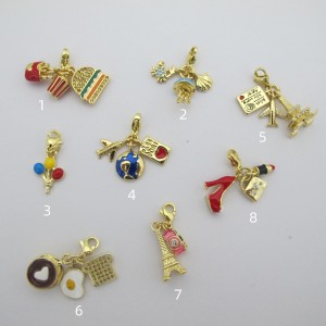 Charms en Laiton Doré à l'or fin x 2pcs