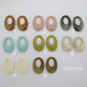20 pcs Acrylic hollow ovals