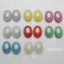 20 pcs Ovales pailletée acryliques