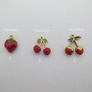 5 pcs Stainless steel fruit pendant